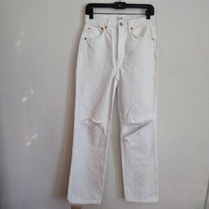 Ladies SZ 27 Re/Done Vintage White  90's High-Rise Loose Jean